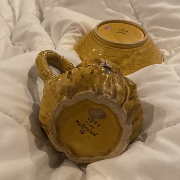 Vintage LEFTON mushroom pitcher & bowl & napkin holder.All beautiful & excellent - Picture 8 of 11